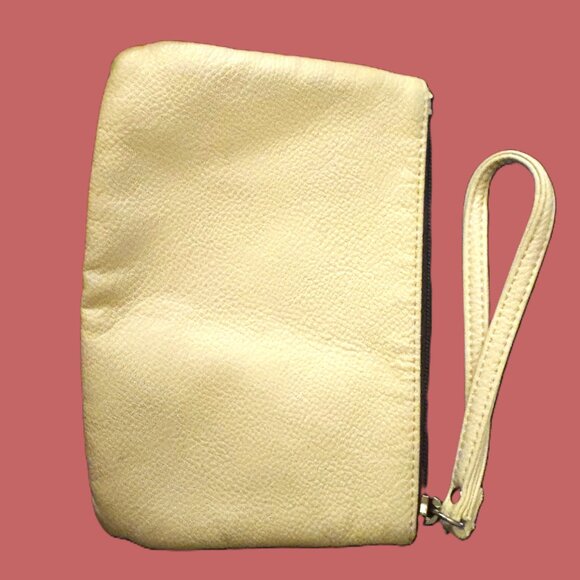 Sharif Ivory Wristlet with Animal Print Interior Silver Hardware - Picture 3 of 8